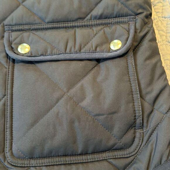 J Crew NWOT Excursion Quilted Vest Puffer Vest Gingham Lined Black AP678 Size M - Picture 3 of 8